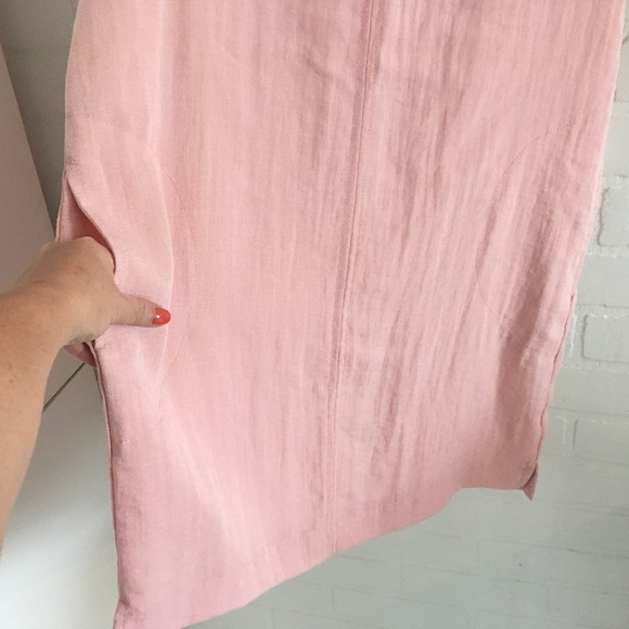 Anthropologie x Sandwich_ Mini Dress Drawstring collar Peach Pink Oversized S - Picture 3 of 9